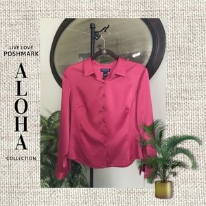 NEW! Ann Taylor Stretch - Pink Silky Soft Blouse